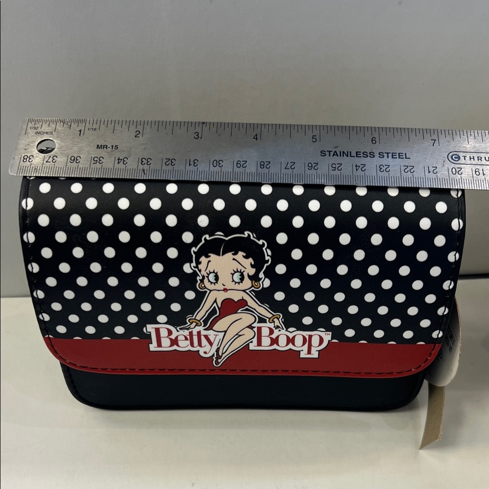 Betty Boop Black and Red Polka Dot Clutch
